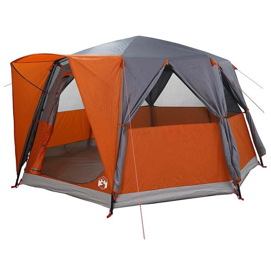 Cabin Tent with Roof Grey and Orange 425 x 396 x 222 cm Cabin Tent with Roof Grey and Orange 425 x 396 x 222 cm