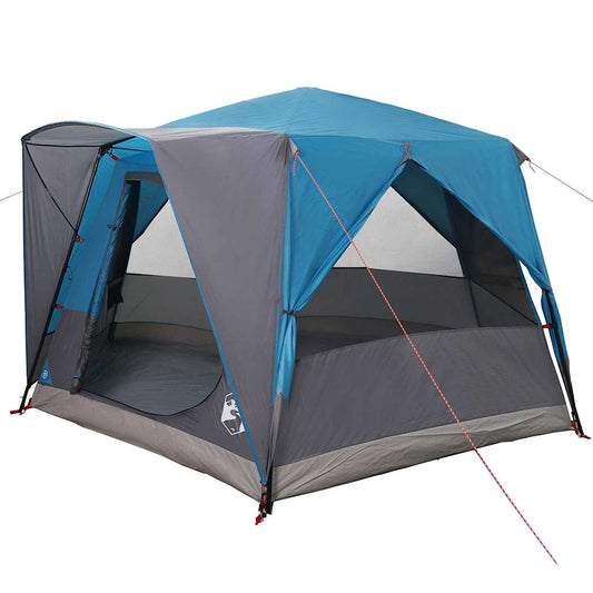 Cabin Tent with Roof Blue and Grey 333 x 317 x 194 cm Cabin Tent with Roof Blue and Grey 333 x 317 x 194 cm