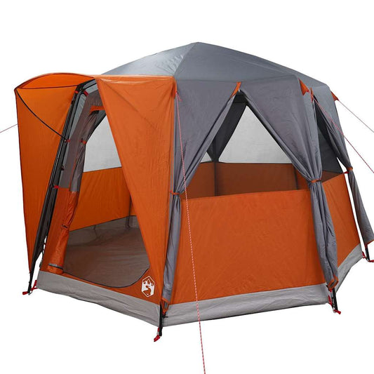 Cabin Tent with Roof Grey and Orange 320 x 320 x 203 cm Cabin Tent with Roof Grey and Orange 320 x 320 x 203 cm