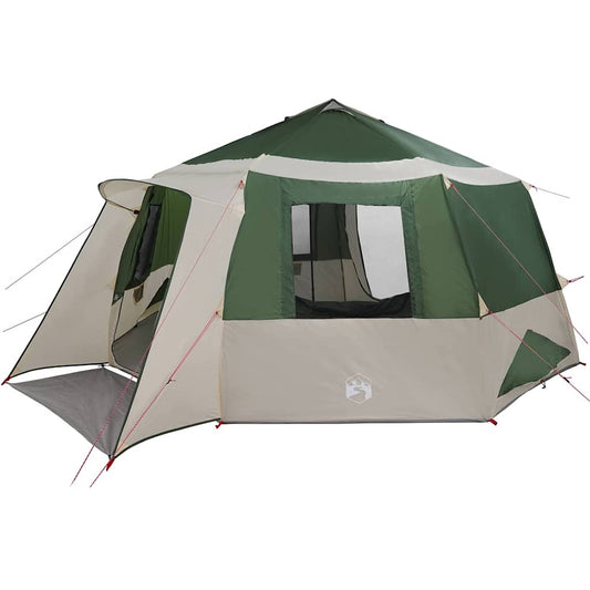 Cabin Tent with Roof Green and Grey 500 x 500 x 294 cm Cabin Tent with Roof Green and Grey 500 x 500 x 294 cm