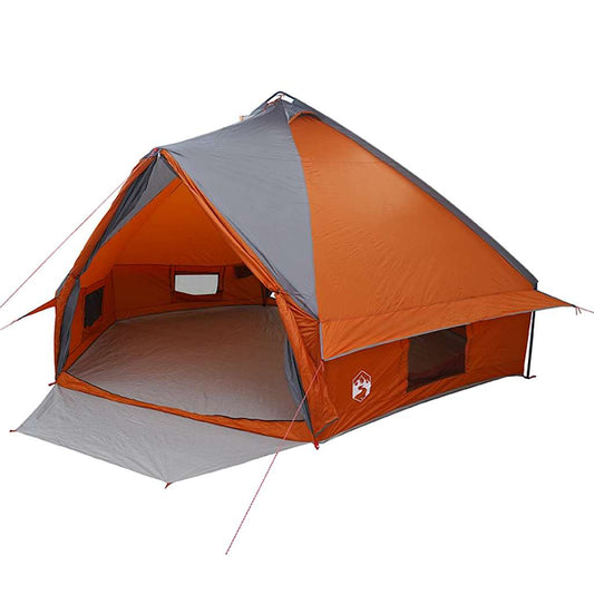 Teepee Tent with Roof Grey and Orange 567 x 470 x 242 cm Teepee Tent with Roof Grey and Orange 567 x 470 x 242 cm