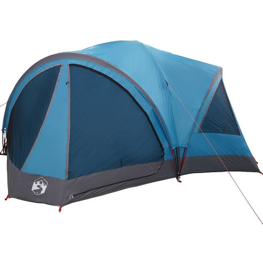 Family Tent with Roof Blue and Grey 460 x 430 x 214 cm Family Tent with Roof Blue and Grey 460 x 430 x 214 cm