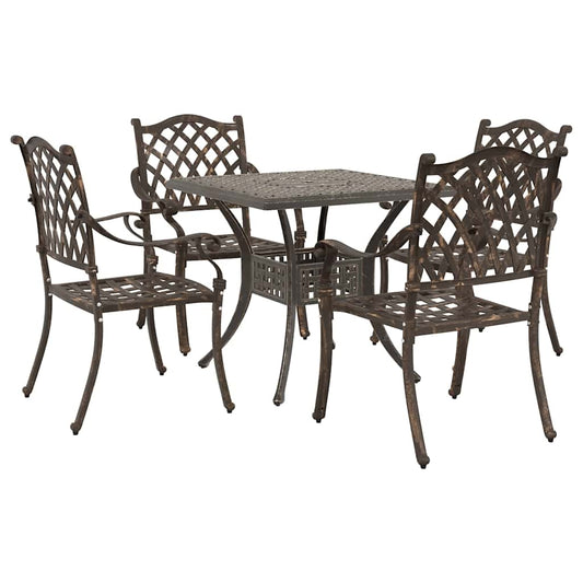 Garden Table Set 5 pcs Bronze Cast Aluminium Garden Table Set 5 pcs Bronze Cast Aluminium
