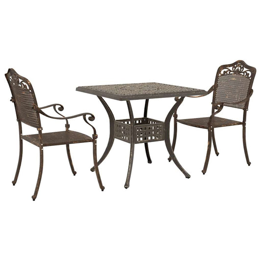 Garden Table Set 3 pcs Bronze Cast Aluminium Garden Table Set 3 pcs Bronze Cast Aluminium