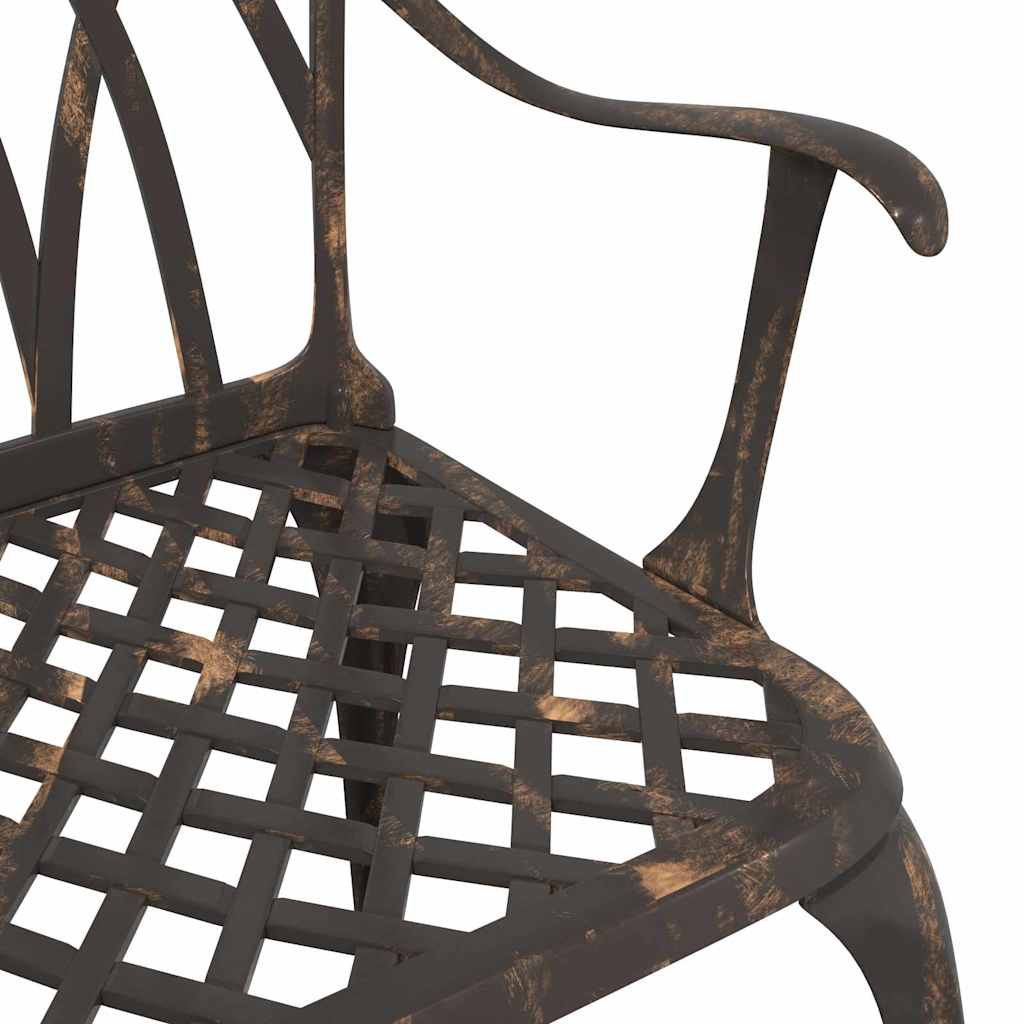 Garden Table Set 3 pcs Bronze Cast Aluminium