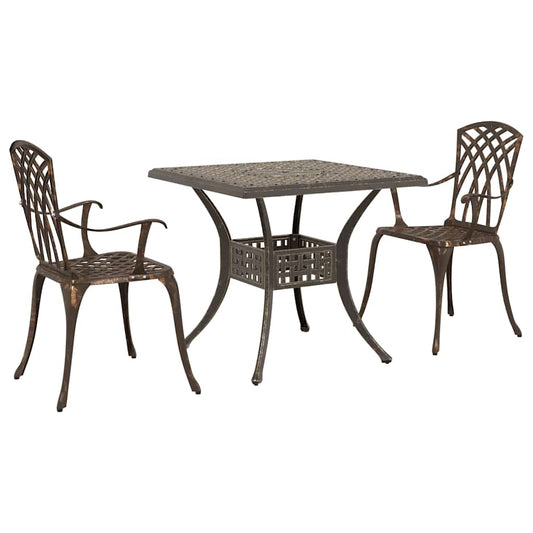 Garden Table Set 3 pcs Bronze Cast Aluminium Garden Table Set 3 pcs Bronze Cast Aluminium