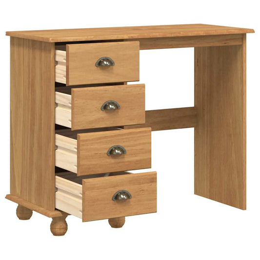 Writing Desk ASKIM Brown 95 x 40 x 75 cm Solid Pine Wood Writing Desk ASKIM Brown 95 x 40 x 75 cm Solid Pine Wood