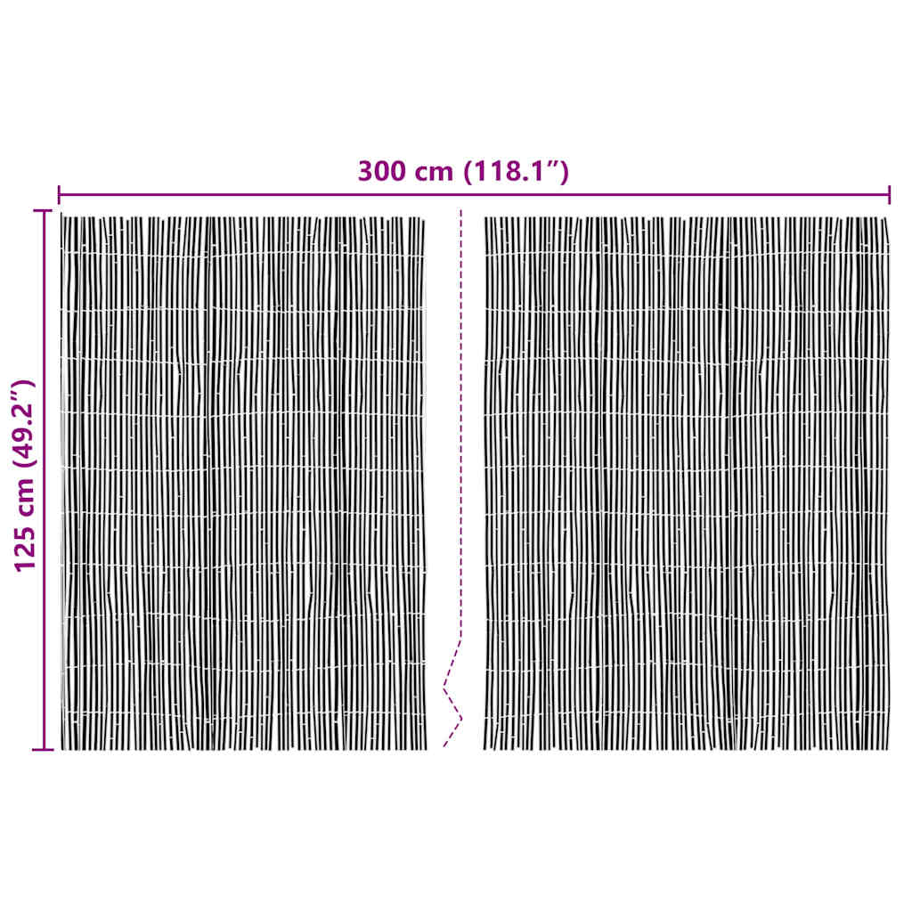 Bamboo Fence 300 x 125 cm Bamboo Natural