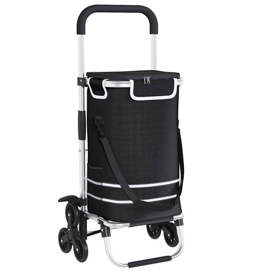 Shopping Trolley Folding Black 47 x 39 x 100.5 cm Oxford fabric Shopping Trolley Folding Black 47 x 39 x 100.5 cm Oxford fabric