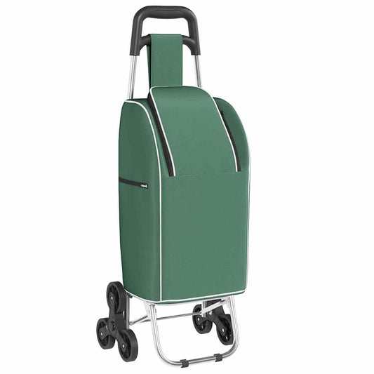 Shopping Trolley Folding Green 39.5 x 33 x 93 cm Oxford fabric Shopping Trolley Folding Green 39.5 x 33 x 93 cm Oxford fabric