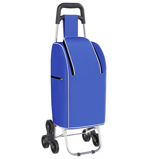 Shopping Trolley Folding Blue 39.5 x 33 x 93 cm Oxford fabric Shopping Trolley Folding Blue 39.5 x 33 x 93 cm Oxford fabric