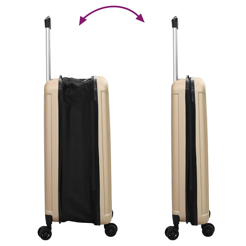 Suitcase Folding Champagne 50 x 30 x 76 cm ABS Plastic