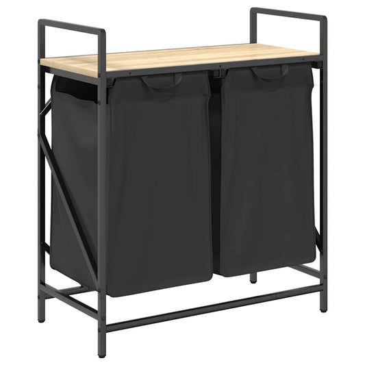 Laundry Basket 2 Compartments with Shelf Sonoma Oak Laundry Basket 2 Compartments with Shelf Sonoma Oak