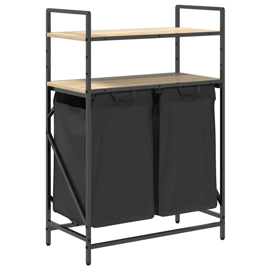 Laundry Basket 2 Compartments with Shelves Sonoma Oak Laundry Basket 2 Compartments with Shelves Sonoma Oak