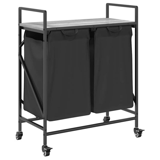 Laundry Basket 2 Compartments with Wheels Grey Sonoma Laundry Basket 2 Compartments with Wheels Grey Sonoma