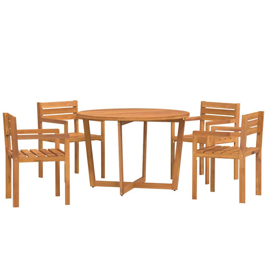 5 Piece Garden Dining Set Solid Wood Acacia 5 Piece Garden Dining Set Solid Wood Acacia