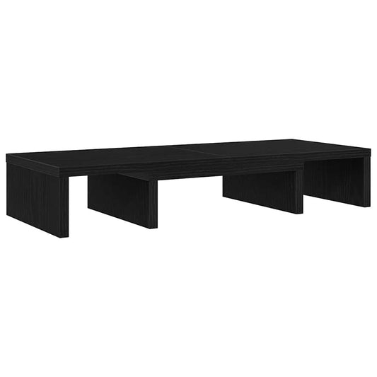 Monitor Stand Adjustable Black Oak 60x24x10.5 cm Engineered Wood Monitor Stand Adjustable Black Oak 60x24x10.5 cm Engineered Wood