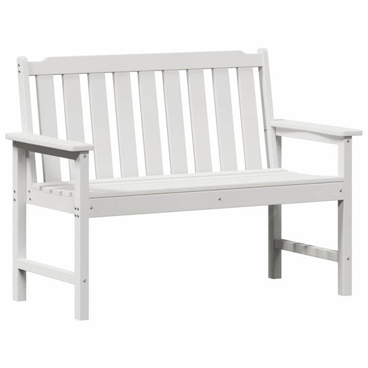 Garden Bench White 120 x 59 x 88 cm HDPE Garden Bench White 120 x 59 x 88 cm HDPE
