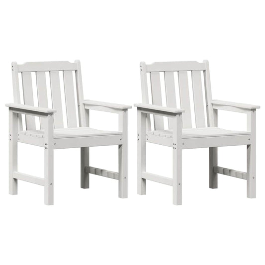 Garden Dining Chair 2 pcs White 65.5 x 59 x 88 cm HDPE Garden Dining Chair 2 pcs White 65.5 x 59 x 88 cm HDPE