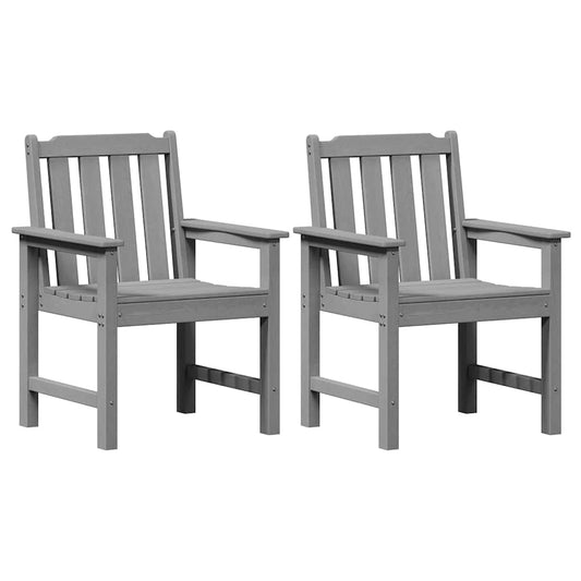 Garden Dining Chair 2 pcs Light Grey 65.5 x 59 x 88 cm HDPE Garden Dining Chair 2 pcs Light Grey 65.5 x 59 x 88 cm HDPE