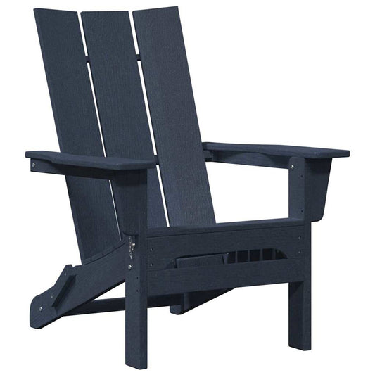 Folding Adirondack Chair Navy Blue 80.5 x 74.5 x 92 cm HDPE Folding Adirondack Chair Navy Blue 80.5 x 74.5 x 92 cm HDPE