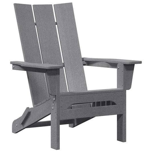 Folding Adirondack Chair Light Grey 80.5 x 74.5 x 92 cm HDPE Folding Adirondack Chair Light Grey 80.5 x 74.5 x 92 cm HDPE
