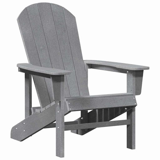 Adirondack Chair Light Grey 82 x 74 x 92 cm HDPE Adirondack Chair Light Grey 82 x 74 x 92 cm HDPE