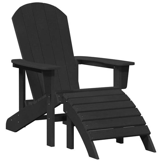 Adirondack Chair Black 82 x 74 x 92 cm HDPE Adirondack Chair Black 82 x 74 x 92 cm HDPE