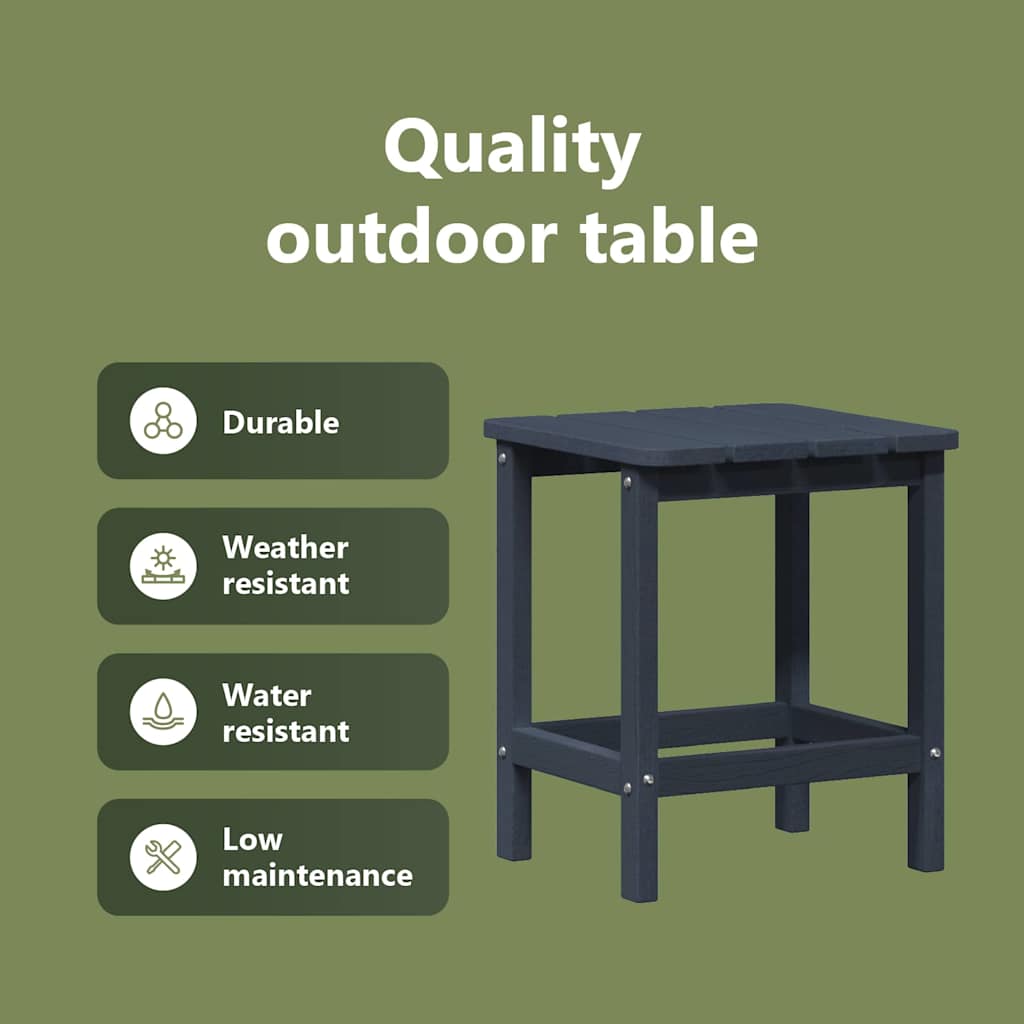 Side Table Navy Blue 38 x 38 x 46 cm Polyethylene
