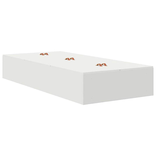 Storage Bed Frame with Drawer White 90 cm Engineered Wood Storage Bed Frame with Drawer White 90 cm Engineered Wood