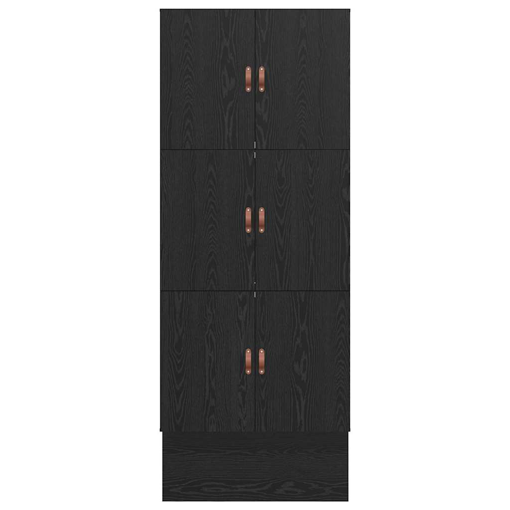 Storage Bed Frame with Drawer Black Oak 75 cm Engineered Wood