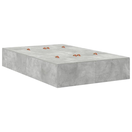 Storage Bed Frame Concrete Grey 120 cm Engineered Wood Storage Bed Frame Concrete Grey 120 cm Engineered Wood