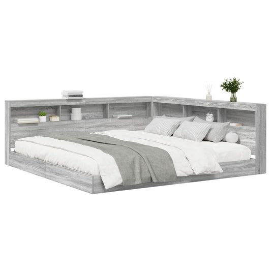 Bookcase Bed Grey sonoma 180 x 200 cm Engineered wood Bookcase Bed Grey sonoma 180 x 200 cm Engineered wood