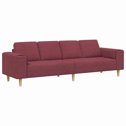 Living Room Couch Wine Red 250 x 77 x 76 cm Polyester Living Room Couch Wine Red 250 x 77 x 76 cm Polyester