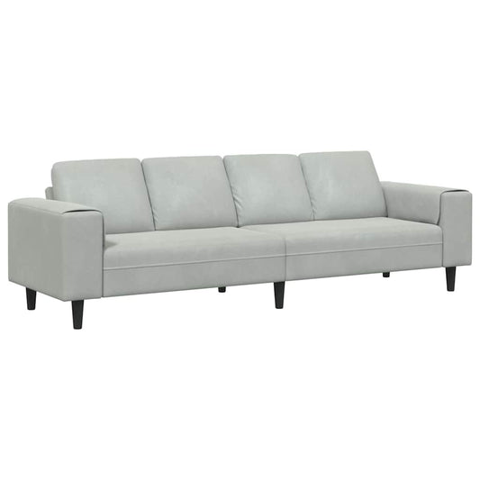 Living Room Couch Light Grey 250 x 77 x 76 cm Living Room Couch Light Grey 250 x 77 x 76 cm