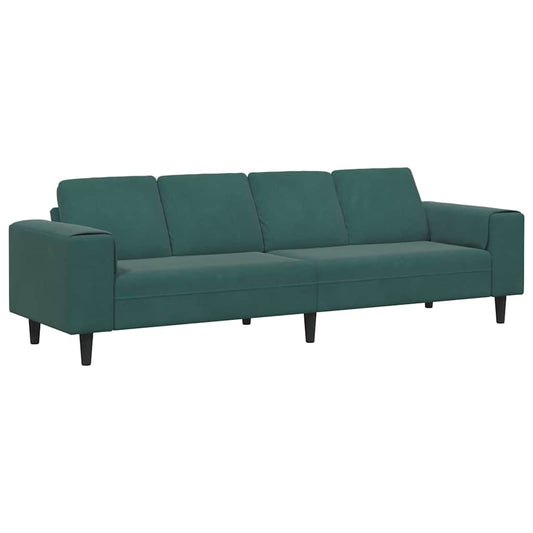 Living Room Couch Dark Green 250 x 77 x 76 cm Living Room Couch Dark Green 250 x 77 x 76 cm