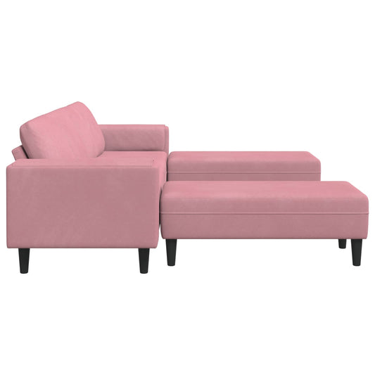 Living Room Couch 3 pcs Pink Living Room Couch 3 pcs Pink