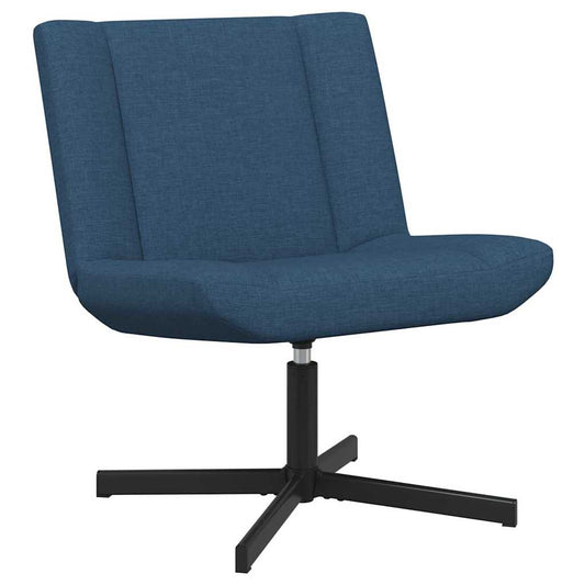 Swivel Chair Blue 63 x 75 x 76 cm Fabric Swivel Chair Blue 63 x 75 x 76 cm Fabric