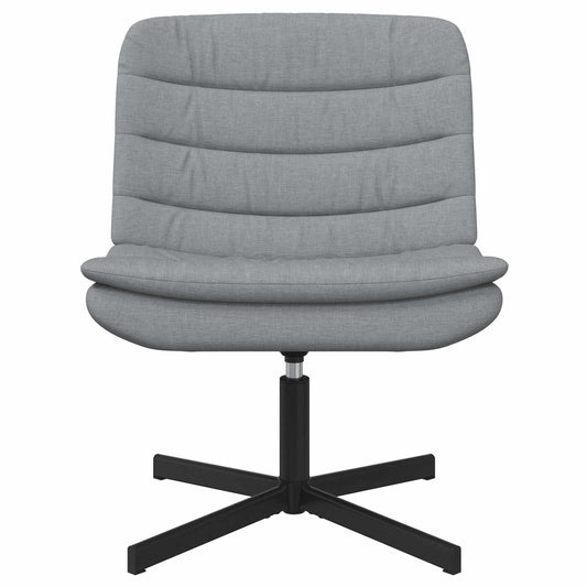Swivel Chair Light Grey 63 x 75 x 76 cm Fabric Swivel Chair Light Grey 63 x 75 x 76 cm Fabric
