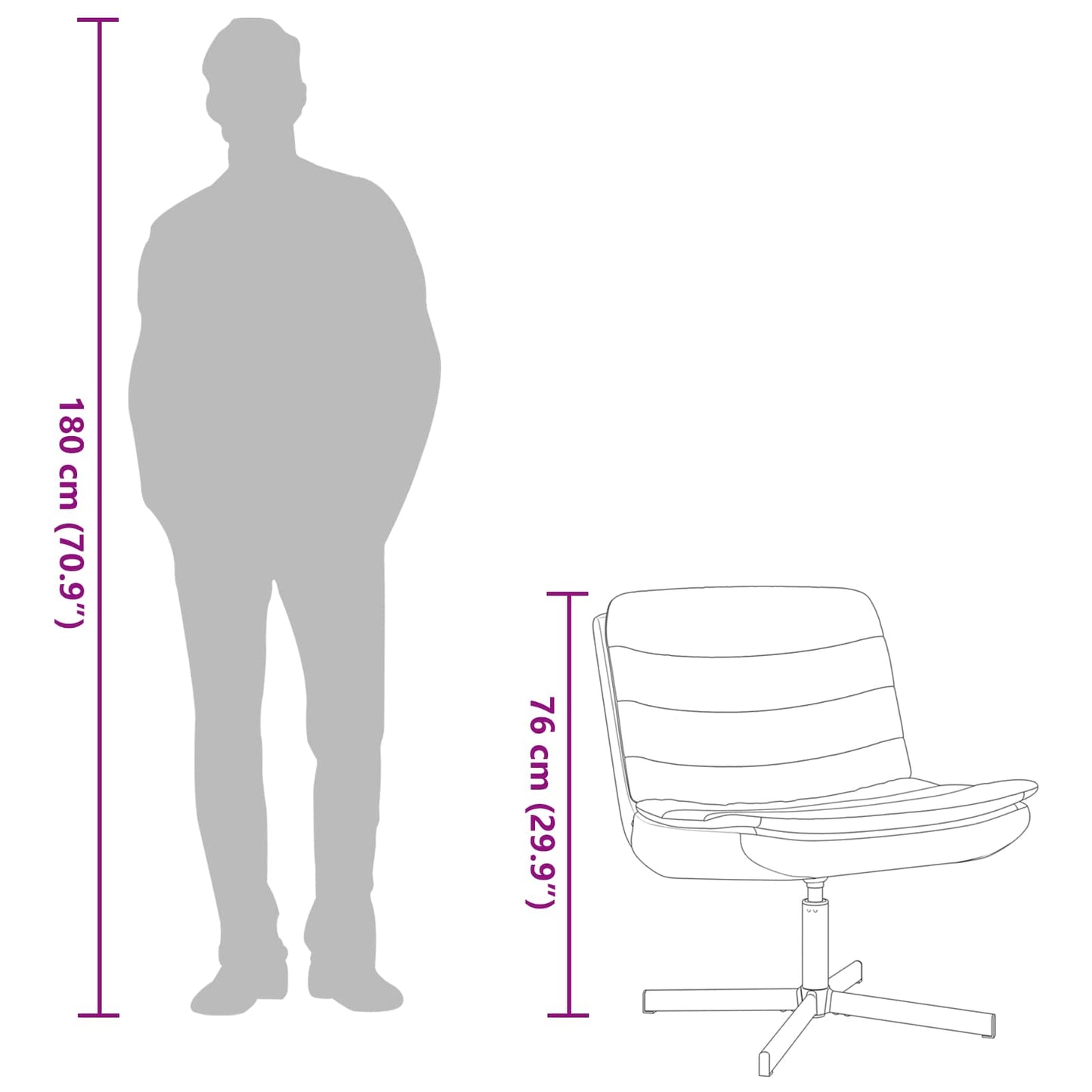 Swivel Chair Dark Green 63 x 75 x 76 cm Fabric