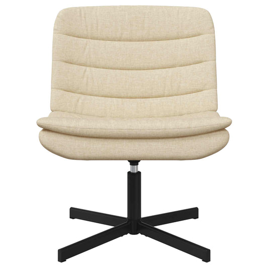 Swivel Chair Cream 63 x 75 x 76 cm Fabric Swivel Chair Cream 63 x 75 x 76 cm Fabric