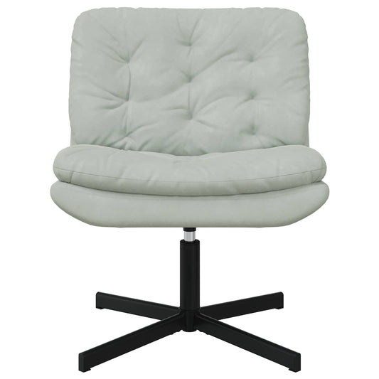 Swivel Relaxing Chair Light Grey 63 x 75 x 76 cm Velvet Swivel Relaxing Chair Light Grey 63 x 75 x 76 cm Velvet