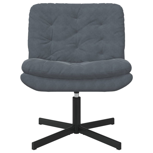 Swivel Relaxing Chair Dark Grey 63 x 75 x 76 cm Velvet Swivel Relaxing Chair Dark Grey 63 x 75 x 76 cm Velvet