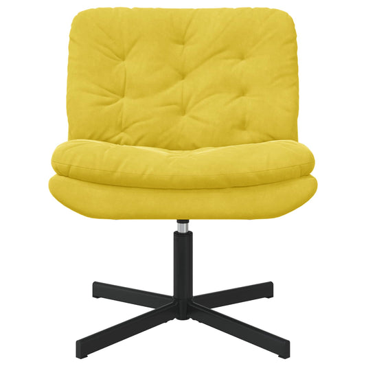 Swivel Relaxing Chair Yellow 63 x 75 x 76 cm Velvet Swivel Relaxing Chair Yellow 63 x 75 x 76 cm Velvet