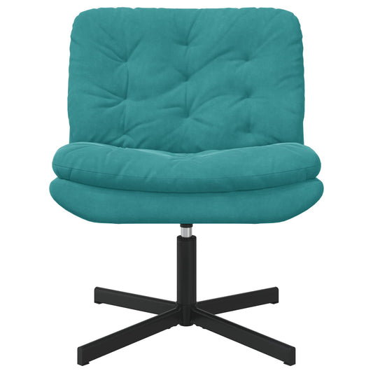 Swivel Relaxing Chair Turquoise 63 x 75 x 76 cm Velvet Swivel Relaxing Chair Turquoise 63 x 75 x 76 cm Velvet