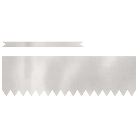 Lawn Edging 50 pcs 100 x 0.05 x 30 cm Stainless Steel Silver Lawn Edging 50 pcs 100 x 0.05 x 30 cm Stainless Steel Silver