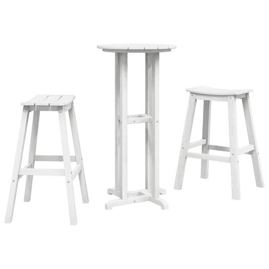 Garden Bar Set 3 pcs White HDPE Garden Bar Set 3 pcs White HDPE