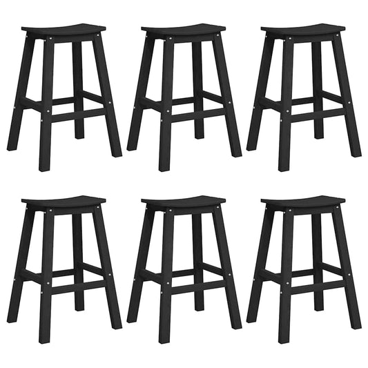 Garden Bar Set 6 pcs Black HDPE Garden Bar Set 6 pcs Black HDPE