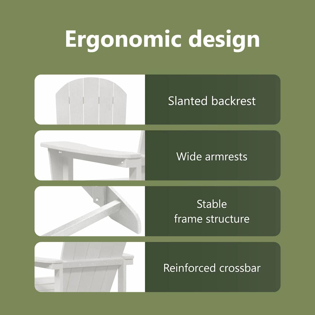 Garden Chair 2 pcs White 82 x 74 x 92 cm Polyethylene