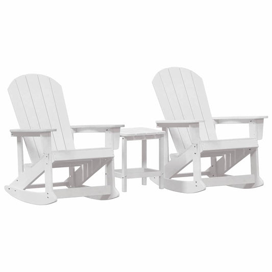 Garden Lounge Set 3 pcs White HDPE Garden Lounge Set 3 pcs White HDPE